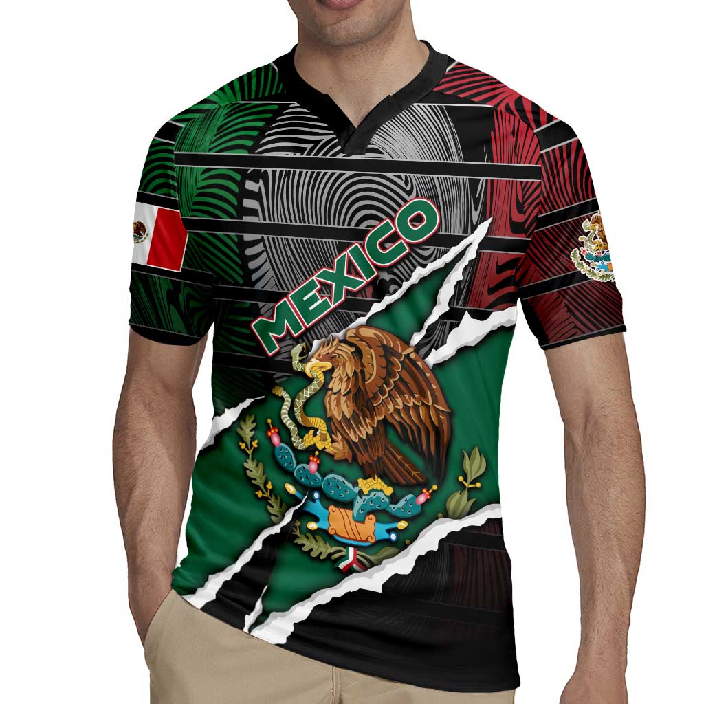 Personalized Mexico Rugby Jersey Mexican Patriotic Eagle Emblem - Fierce National Pride - Wonder Print Shop