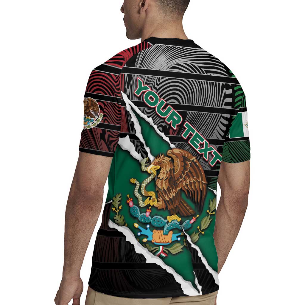 Personalized Mexico Rugby Jersey Mexican Patriotic Eagle Emblem - Fierce National Pride - Wonder Print Shop