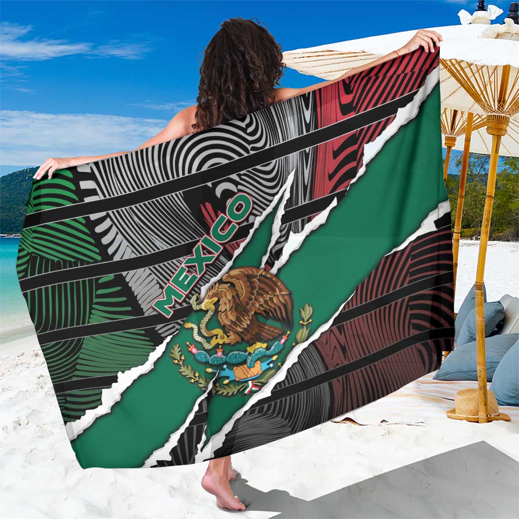 Mexico Sarong Mexican Patriotic Eagle Emblem - Fierce National Pride - Wonder Print Shop