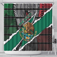 Mexico Shower Curtain Mexican Patriotic Eagle Emblem - Fierce National Pride - Wonder Print Shop