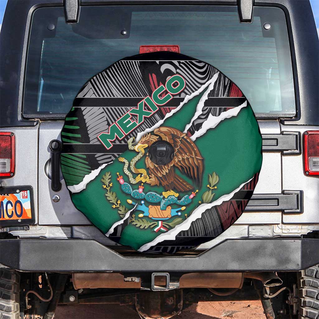 Mexico Spare Tire Cover Mexican Patriotic Eagle Emblem - Fierce National Pride - Wonder Print Shop