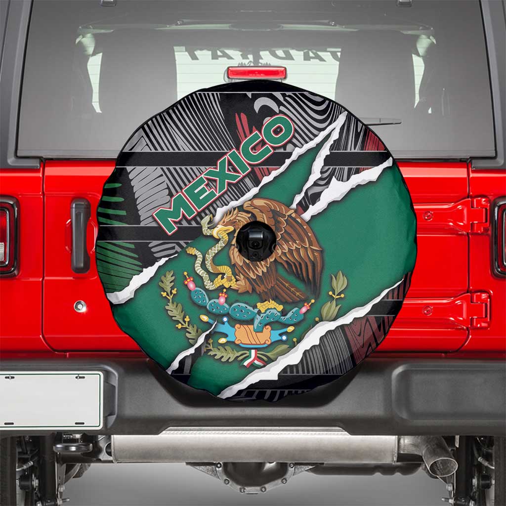 Mexico Spare Tire Cover Mexican Patriotic Eagle Emblem - Fierce National Pride - Wonder Print Shop