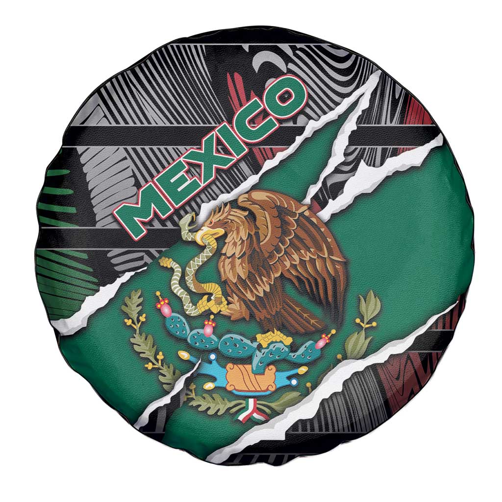Mexico Spare Tire Cover Mexican Patriotic Eagle Emblem - Fierce National Pride - Wonder Print Shop