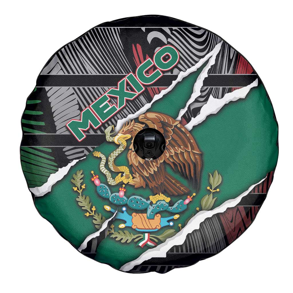 Mexico Spare Tire Cover Mexican Patriotic Eagle Emblem - Fierce National Pride - Wonder Print Shop
