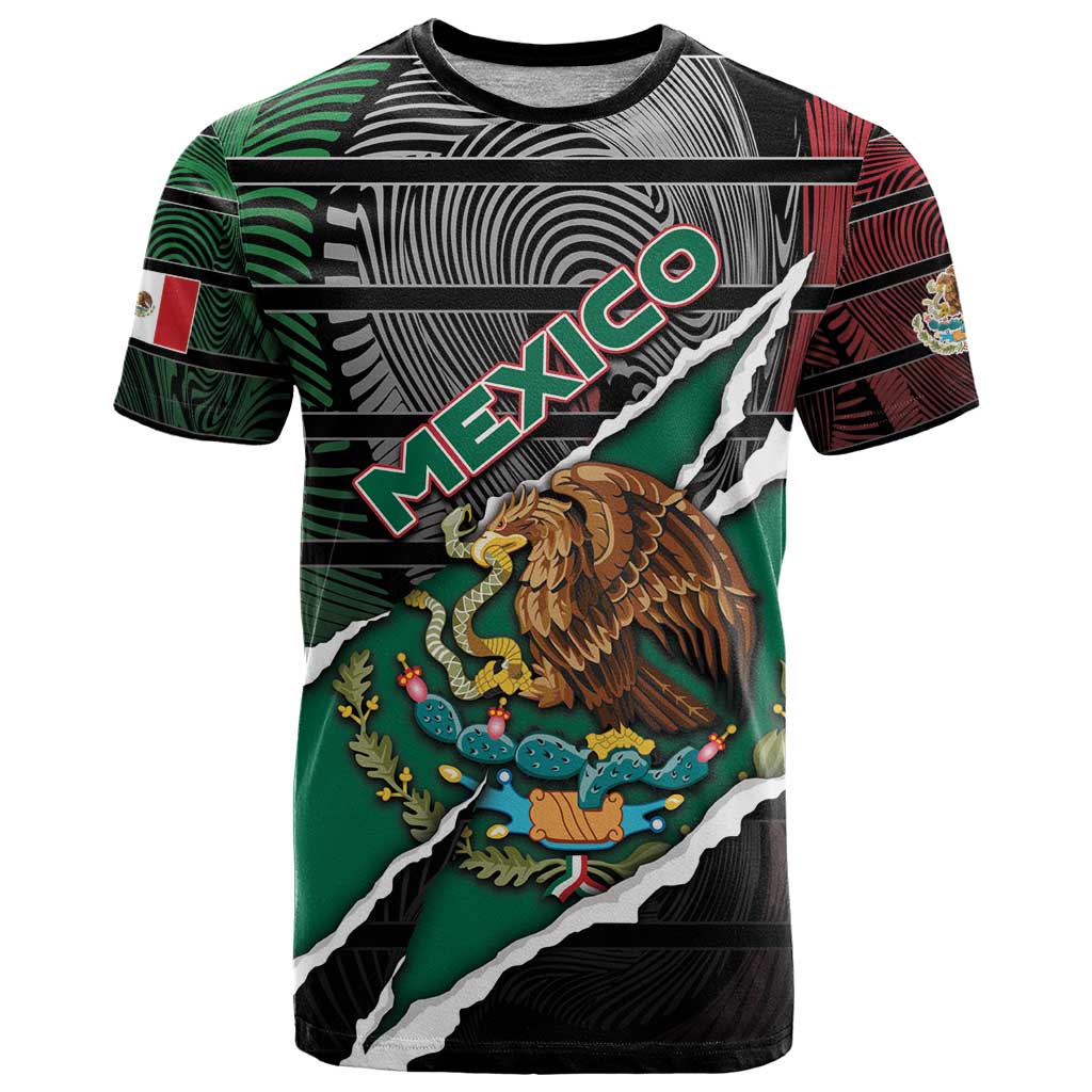 Personalized Mexico T Shirt Mexican Patriotic Eagle Emblem - Fierce National Pride - Wonder Print Shop