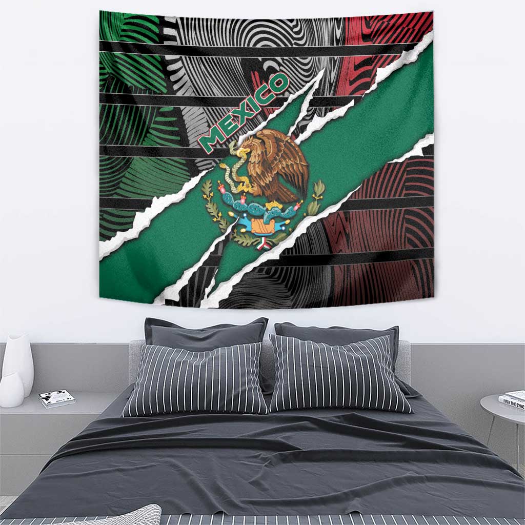 Mexico Tapestry Mexican Patriotic Eagle Emblem - Fierce National Pride - Wonder Print Shop
