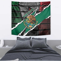 Mexico Tapestry Mexican Patriotic Eagle Emblem - Fierce National Pride - Wonder Print Shop