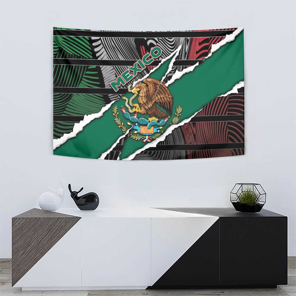 Mexico Tapestry Mexican Patriotic Eagle Emblem - Fierce National Pride - Wonder Print Shop