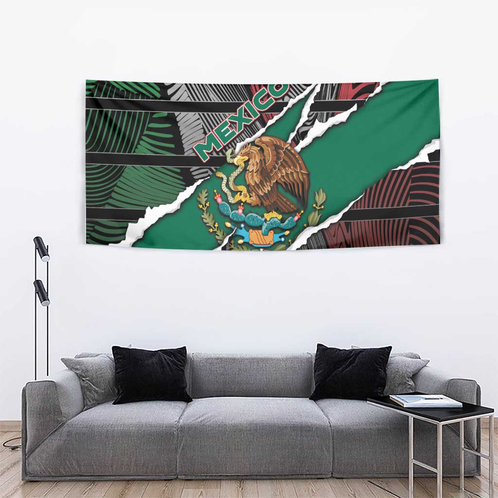 Mexico Tapestry Mexican Patriotic Eagle Emblem - Fierce National Pride - Wonder Print Shop