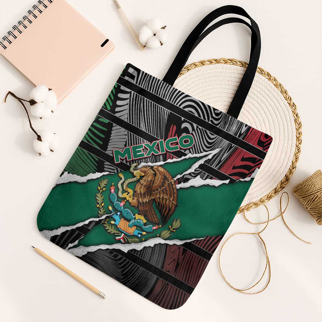 Mexico Tote Bag Mexican Patriotic Eagle Emblem - Fierce National Pride - Wonder Print Shop