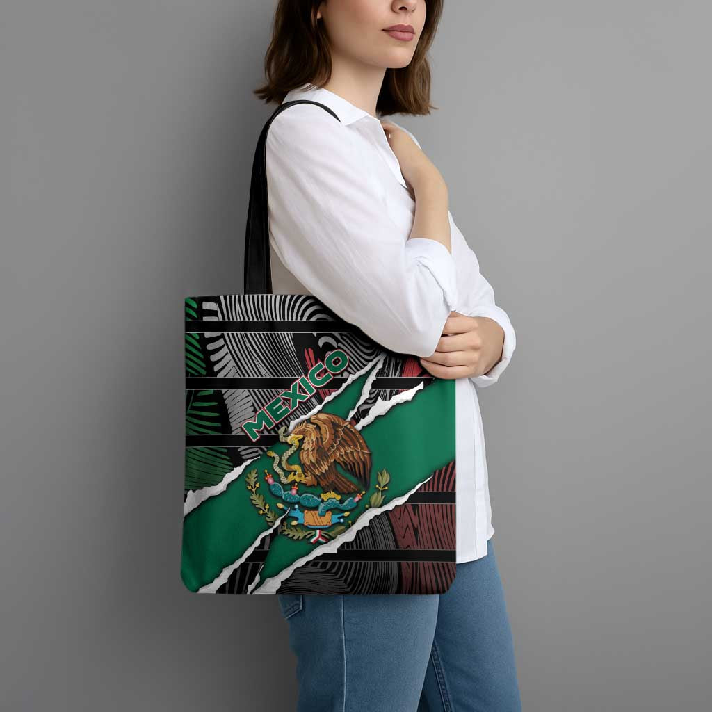 Mexico Tote Bag Mexican Patriotic Eagle Emblem - Fierce National Pride - Wonder Print Shop