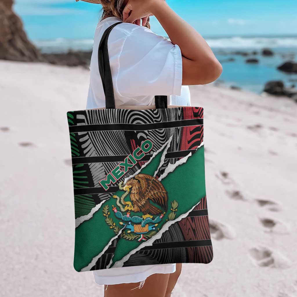 Mexico Tote Bag Mexican Patriotic Eagle Emblem - Fierce National Pride - Wonder Print Shop