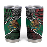 Personalized Mexico Tumbler Cup Mexican Patriotic Eagle Emblem - Fierce National Pride - Wonder Print Shop