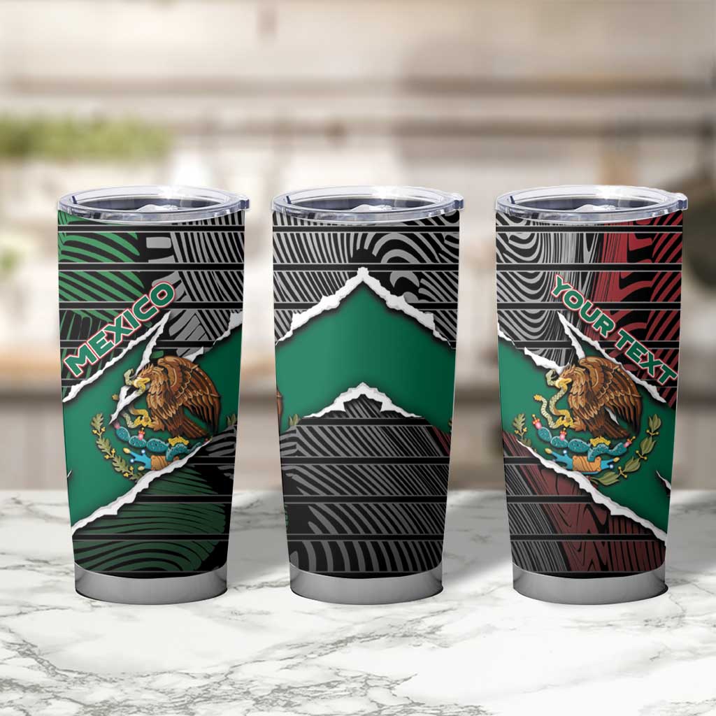 Personalized Mexico Tumbler Cup Mexican Patriotic Eagle Emblem - Fierce National Pride - Wonder Print Shop