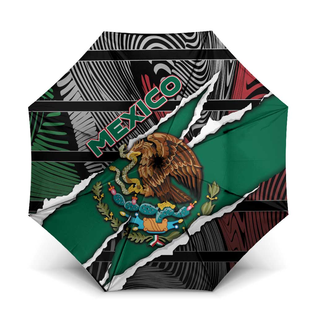 Mexico Umbrella Mexican Patriotic Eagle Emblem - Fierce National Pride - Wonder Print Shop