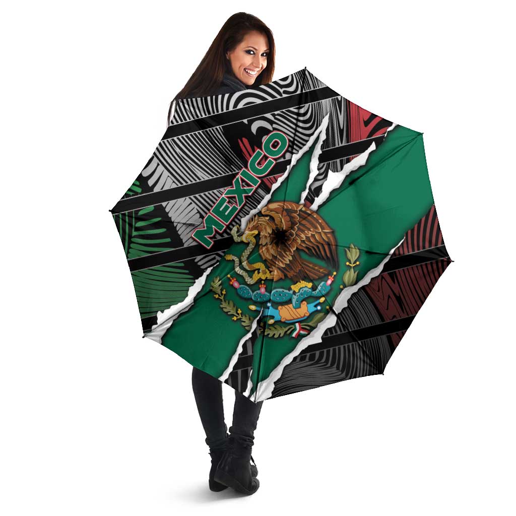 Mexico Umbrella Mexican Patriotic Eagle Emblem - Fierce National Pride - Wonder Print Shop
