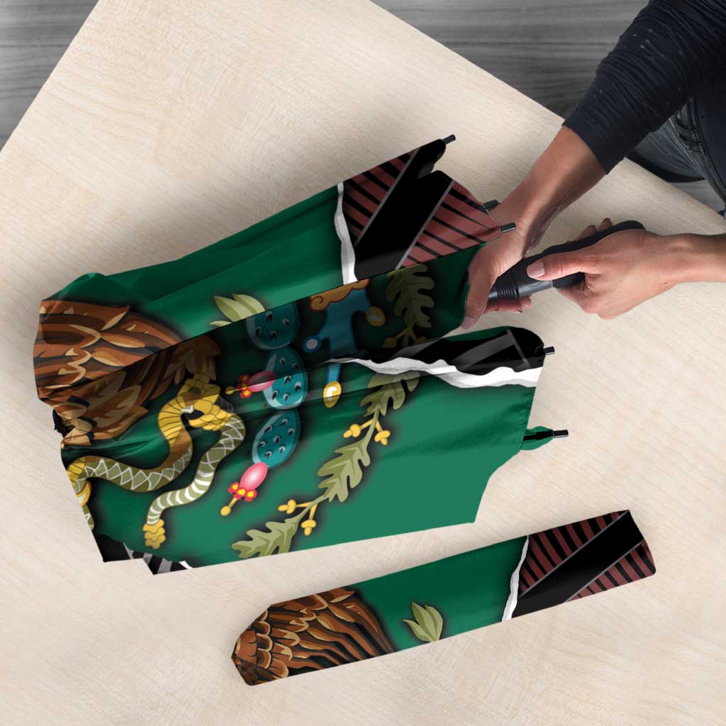 Mexico Umbrella Mexican Patriotic Eagle Emblem - Fierce National Pride - Wonder Print Shop