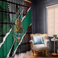 Mexico Window Curtain Mexican Patriotic Eagle Emblem - Fierce National Pride - Wonder Print Shop