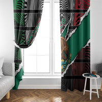 Mexico Window Curtain Mexican Patriotic Eagle Emblem - Fierce National Pride - Wonder Print Shop