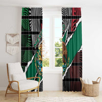 Mexico Window Curtain Mexican Patriotic Eagle Emblem - Fierce National Pride - Wonder Print Shop