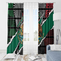 Mexico Window Curtain Mexican Patriotic Eagle Emblem - Fierce National Pride - Wonder Print Shop