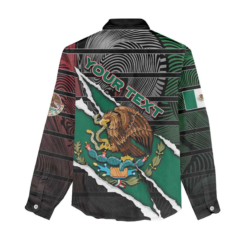 Personalized Mexico Women Casual Shirt Mexican Patriotic Eagle Emblem - Fierce National Pride - Wonder Print Shop