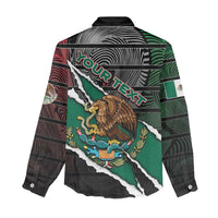 Personalized Mexico Women Casual Shirt Mexican Patriotic Eagle Emblem - Fierce National Pride - Wonder Print Shop