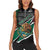 Personalized Mexico Women Sleeveless Polo Shirt Mexican Patriotic Eagle Emblem - Fierce National Pride - Wonder Print Shop