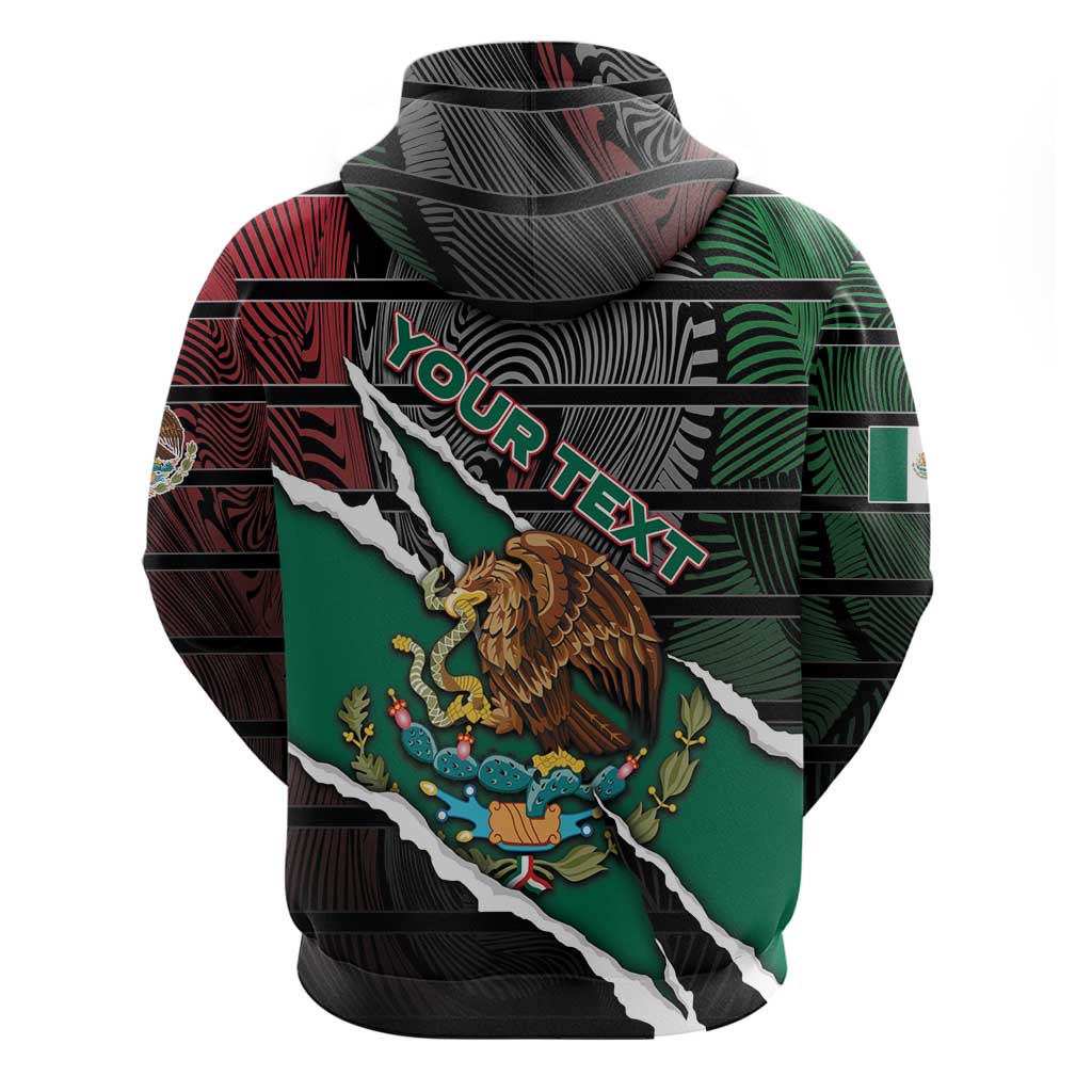 Personalized Mexico Zip Hoodie Mexican Patriotic Eagle Emblem - Fierce National Pride - Wonder Print Shop