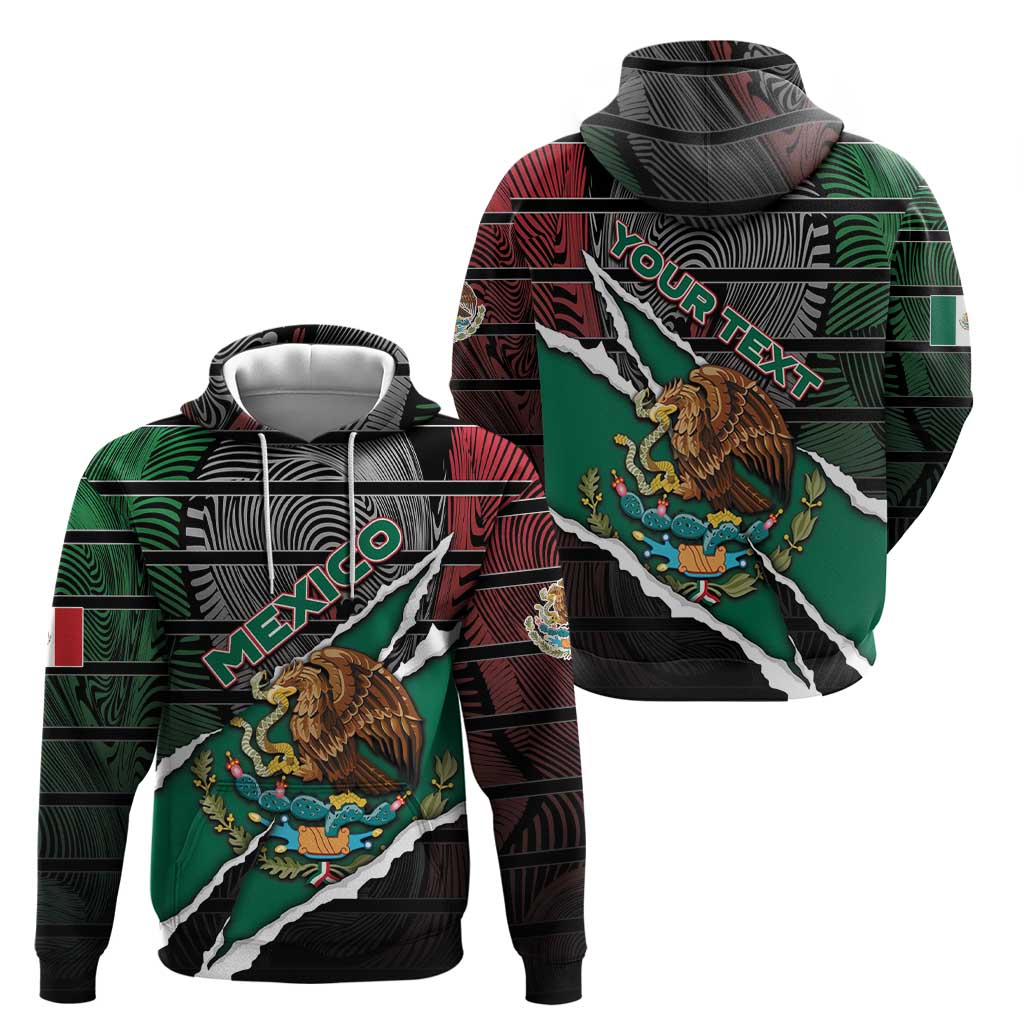 Personalized Mexico Zip Hoodie Mexican Patriotic Eagle Emblem - Fierce National Pride - Wonder Print Shop