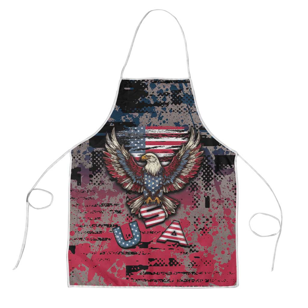 Patriotic Rebel American Apron Grunge USA Eagle Flag - Wonder Print Shop