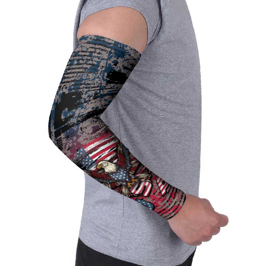 Patriotic Rebel American Arm Sleeves Grunge USA Eagle Flag - Wonder Print Shop