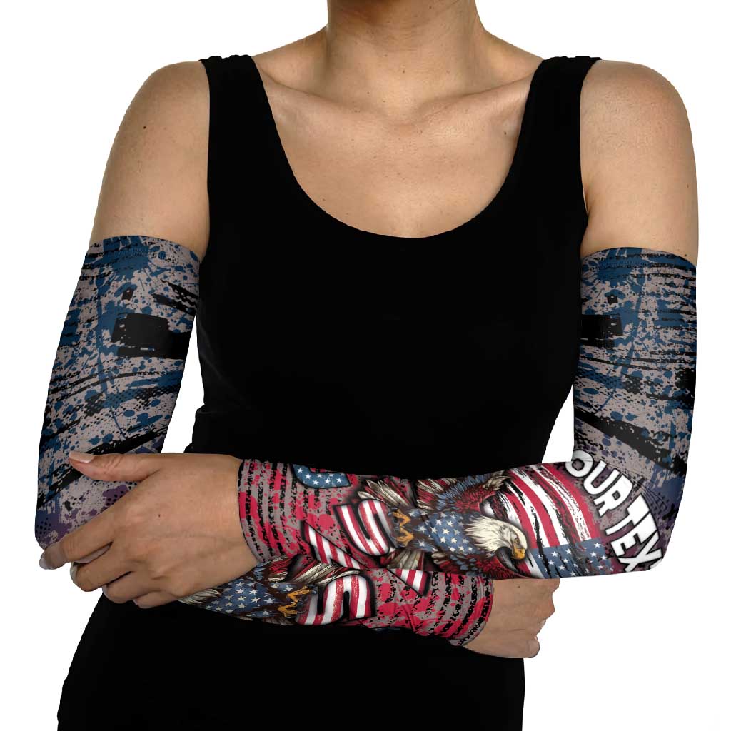 Patriotic Rebel American Arm Sleeves Grunge USA Eagle Flag - Wonder Print Shop