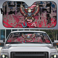 Patriotic Rebel American Auto Sun Shade Grunge USA Eagle Flag - Wonder Print Shop