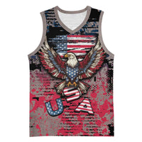 Personalized Patriotic Rebel American Basketball Jersey Grunge USA Eagle Flag - Wonder Print Shop