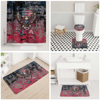 Patriotic Rebel American Bathroom Set Grunge USA Eagle Flag - Wonder Print Shop