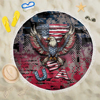 Patriotic Rebel American Beach Blanket Grunge USA Eagle Flag - Wonder Print Shop