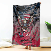 Patriotic Rebel American Blanket Grunge USA Eagle Flag - Wonder Print Shop