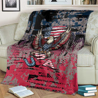 Patriotic Rebel American Blanket Grunge USA Eagle Flag - Wonder Print Shop