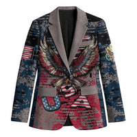 Personalized Patriotic Rebel American Blazer Grunge USA Eagle Flag - Wonder Print Shop