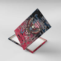 Patriotic Rebel American Canvas Wall Art Grunge USA Eagle Flag - Wonder Print Shop
