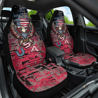 Patriotic Rebel American Car Seat Cover Grunge USA Eagle Flag - Wonder Print Shop