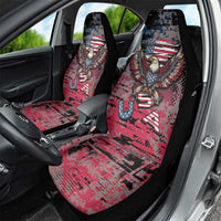Patriotic Rebel American Car Seat Cover Grunge USA Eagle Flag - Wonder Print Shop