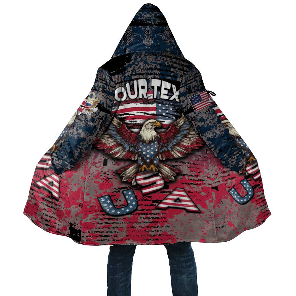 Personalized Patriotic Rebel American Cloak Grunge USA Eagle Flag - Wonder Print Shop