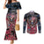 Personalized Patriotic Rebel American Couples Matching Mermaid Dress and Long Sleeve Button Shirt Grunge USA Eagle Flag - Wonder Print Shop