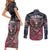Personalized Patriotic Rebel American Couples Matching Short Sleeve Bodycon Dress and Long Sleeve Button Shirt Grunge USA Eagle Flag - Wonder Print Shop