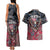 Personalized Patriotic Rebel American Couples Matching Tank Maxi Dress and Hawaiian Shirt Grunge USA Eagle Flag - Wonder Print Shop