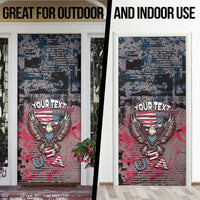 Patriotic Rebel American Door Cover Grunge USA Eagle Flag - Wonder Print Shop