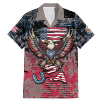 Personalized Patriotic Rebel American Family Matching Mermaid Dress and Hawaiian Shirt Grunge USA Eagle Flag - Wonder Print Shop