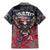 Personalized Patriotic Rebel American Family Matching Mermaid Dress and Hawaiian Shirt Grunge USA Eagle Flag - Wonder Print Shop